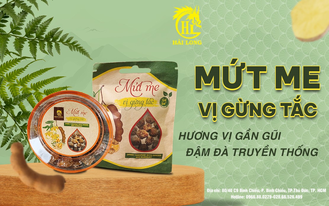 Mứt me vị gừng tắc – hương vị gần gũi, đậm đà truyền thống